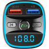FM-трансмиттер Bluetooth 5.0 модулятор, зарядное устройство QC3.0, microSD и USB, handsfree NOVELEKA FM1